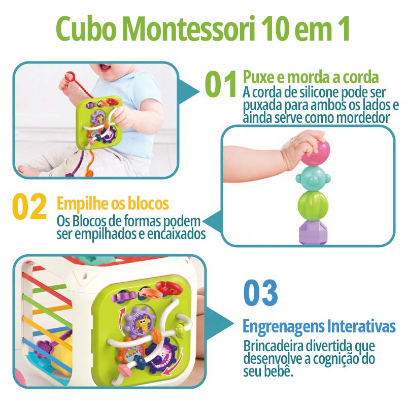 Cubo Montessori 10 atividades - Zenon