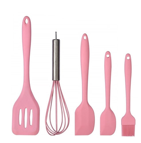 Kit 5 Peças Utensilios De Cozinha De Silicone Premium